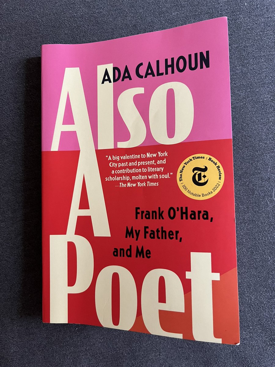 mdnorthrop's tweet photo. Absolutely devoured this fantastic book. Ostensibly about trying to finish the biography of Frank O’Hara her famous father had started, it’s just as much about her & her father & art & writing & New York City. #AlsoaPoet https://t.co/MTVhjzGEty
