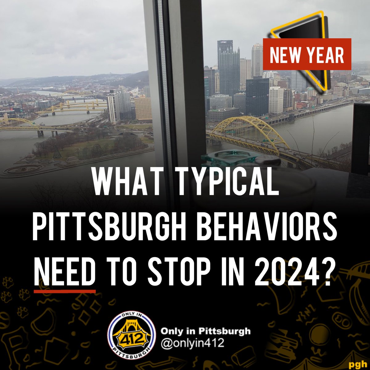 Onlyin412's tweet photo. Let it out, Pittsburgh. 2024 is our year! 😎 https://t.co/ySXONiuOSZ