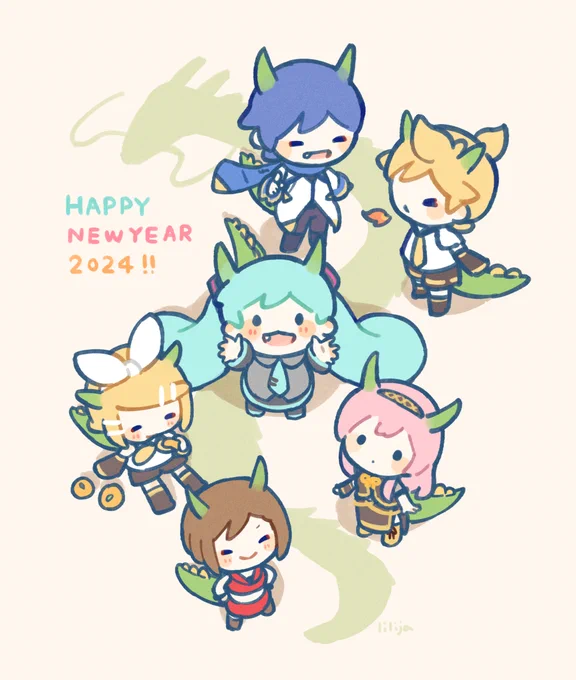 明けましておめでとうございます!素敵な一年になりますように!#ピアプロキャラクターズ 