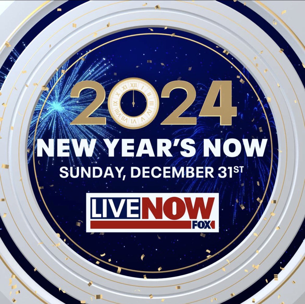 Ring in the New Year with yours truly on @livenowfox Goodbye 2023, Hello 2024! We’ll have fireworks shows from all around the country and the world I’ll be on starting at 11pm ET/8pm PT