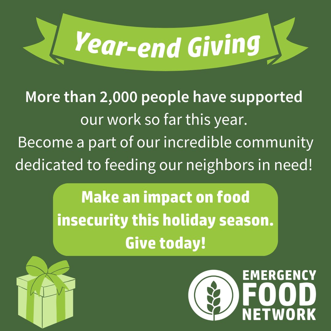 End 2023 on a good note by joining our amazing community of supporters! It's not too late to make a gift and join more than 2,000 people who share your commitment to ensuring no person goes hungry. Donate now! 🕛🍾 give.efoodnet.org #EmergencyFoodNetwork #GiveNow