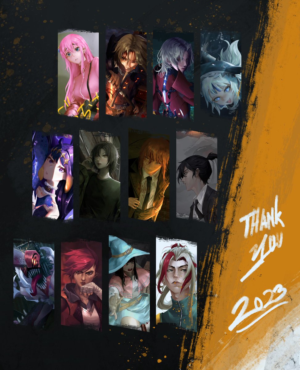 vinoillust's tweet photo. 2023 was a blast! 

Thank you everyone for the support. No matter how small, remember, you guys are the real kings and queens. 🫡 

#artsummary2023 https://t.co/csafNU5xY8
