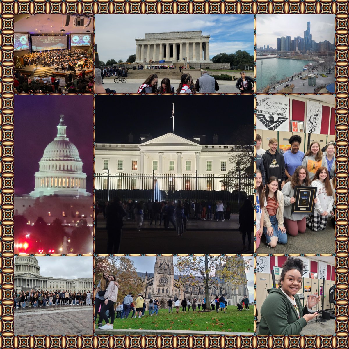 LEHSvocal's tweet photo. OH, THE PLACES WE HAVE GONE IN 2023!  From Chicago to Washington, we traveled a far.  What will 2024 hold for our Singing Hawks! https://t.co/uytZidvn7W
