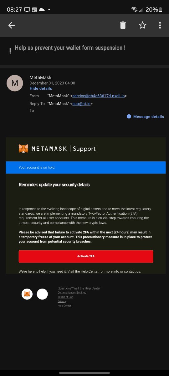 HMGuera's tweet photo. @MetaMask Stop spamming. Do not have business with the place and constantly getting slammed. https://t.co/Ri8ZolHmQh