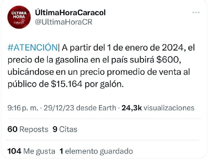santiuribedel10's tweet photo. 🧵Hilo de cuando subirle 100 pesos a la gasolina era motivo de salir a quemarlo todo en nombre de las clases populares. 

(Nunca los vimos apoyar a Duque cuando iba a realizar un aumento, pero ahora lo culpan a el de no haberlo hecho).

Mañana sube otros 600 pesos la gasolina! https://t.co/zUS5wHjoTB