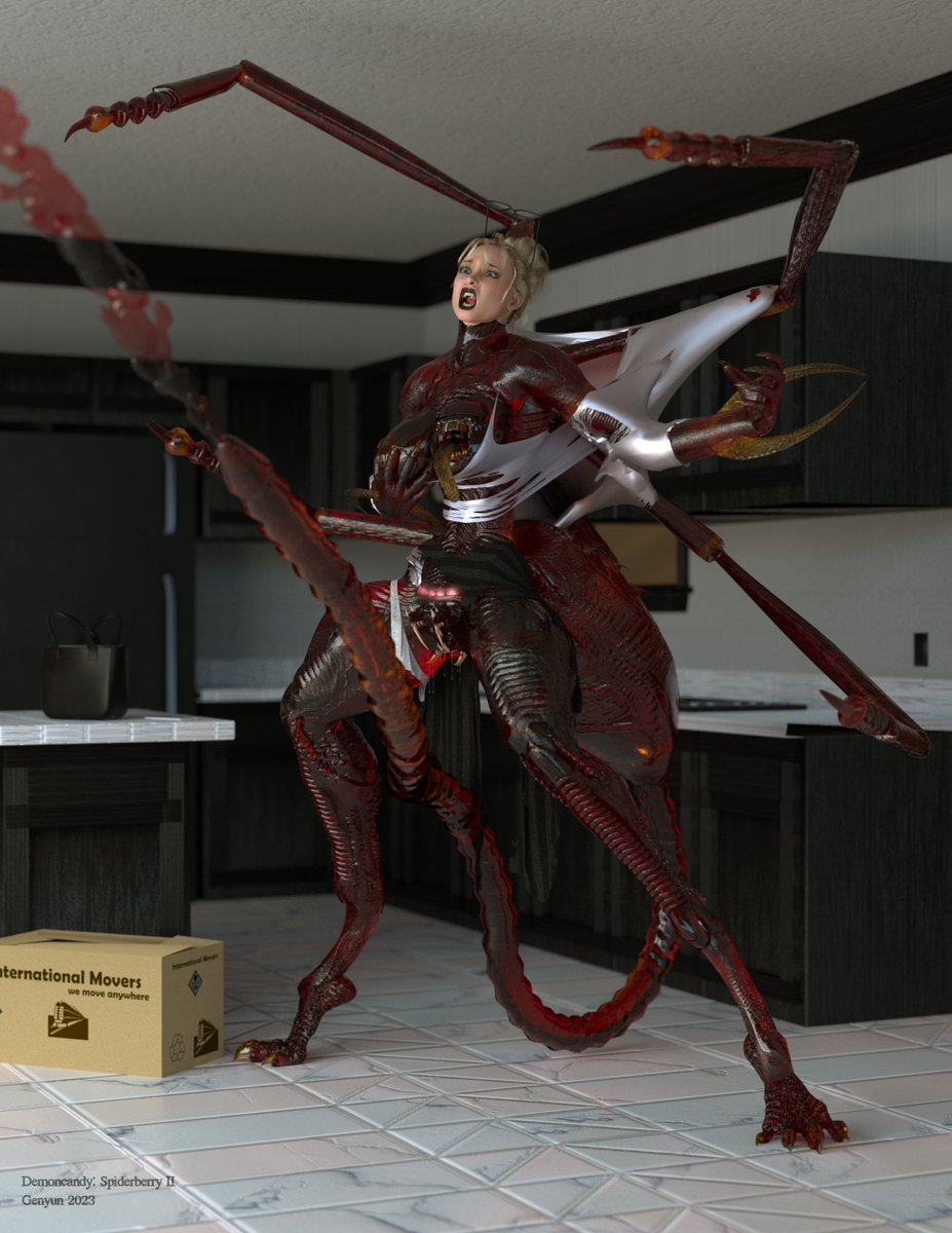 GenuineGenyun's tweet photo. My four favorite renders of 2023.
Yes. I do like arachnid transformations, why do you ask?
#Transformation #TFEveryday #Demoncandy https://t.co/gHmZGIAvLq