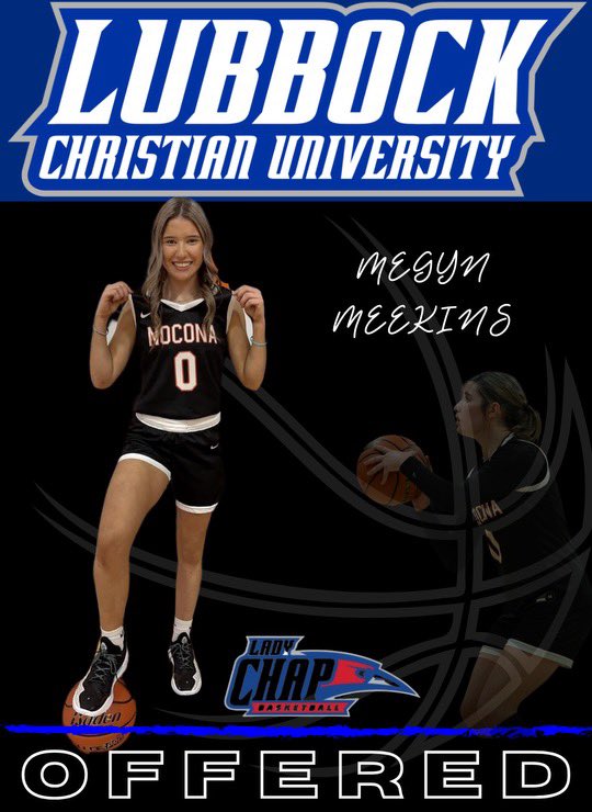 megyn (@megynmeekins0) on Twitter photo Blessed to receive an offer from coach Gomez!🏀
<a href="/LCUWomensBball/">Lubbock Christian University Women's Basketball</a> Blessed to receive an offer from coach Gomez!🏀
<a href="/LCUWomensBball/">Lubbock Christian University Women's Basketball</a>