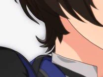 襟足の名残が… 