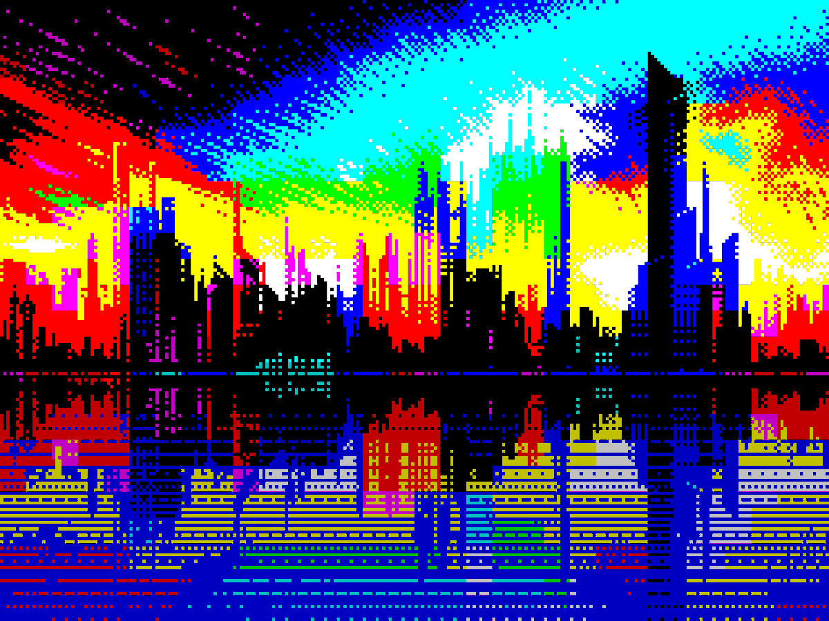 New dawn #pixelart #ドット絵 #ZXSpectrum