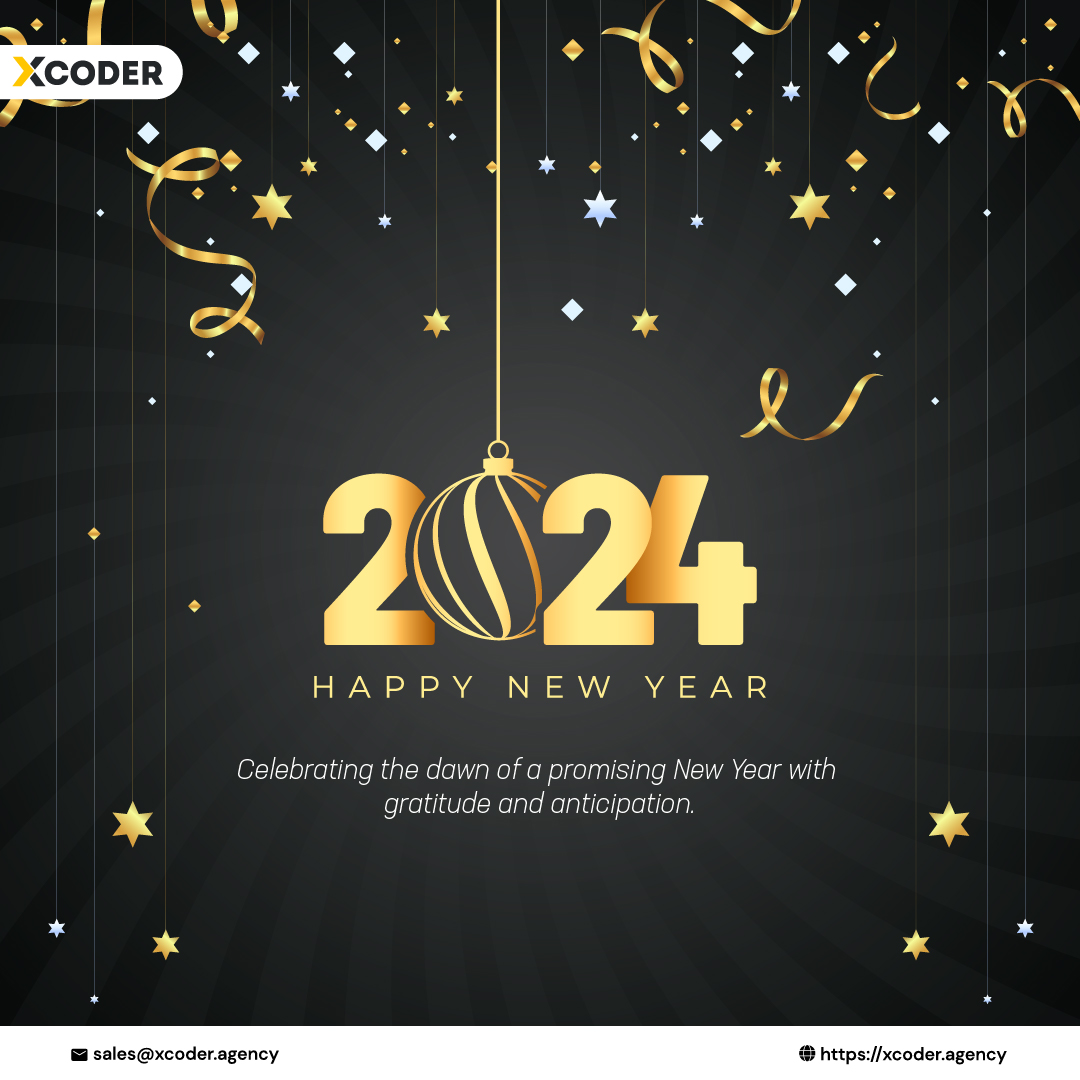 Xcoder_agency's tweet photo. 🎉✨ Wishing you a year filled with joy, laughter, and unforgettable moments! May 2024 bring endless opportunities, and the strength to overcome any challenges. Happy New Year to you and your loved ones from #XCoder🥳🌟

#NewYear2024 #HappyNewYear #NewBeginnings #NewYearGreetings https://t.co/8hv3P0Xw6U