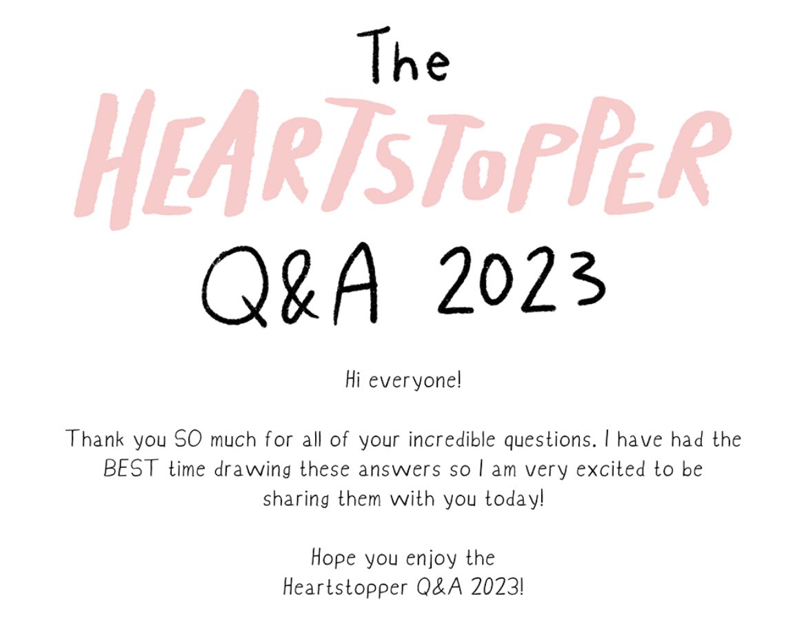 a thread of alice’s most recent heartstopper q&amp;a on tapas!!!