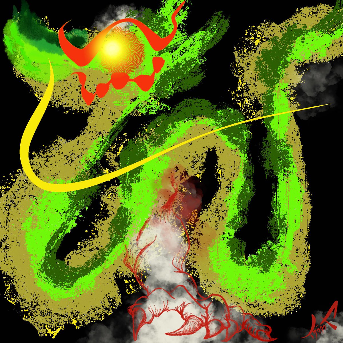 ikedata9ya's tweet photo. Happy New Year‼️
Dragon, please stop the war‼️
#絵 #芸術の輪 #art #アート #芸術 #イラスト #artilljp #artist #drawing #絵描きさん交流会 #illustration #絵描きさんと繋がりたい #イラスト好きな人と繋がりたい #アーティル #artill #おはよう #芸術ネットワーク https://t.co/0r2i9SwG4U