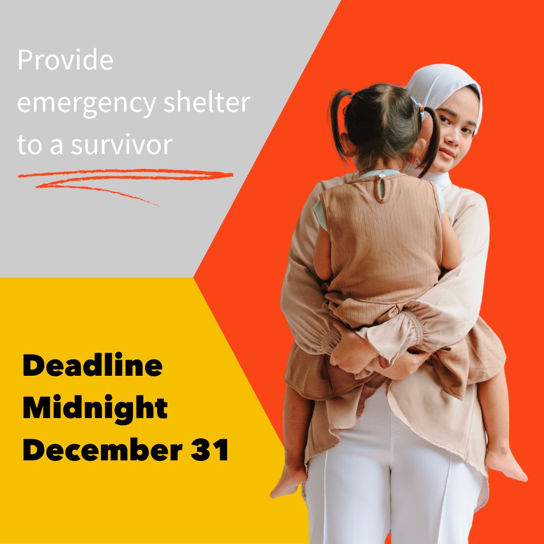 There are ONLY HOURS LEFT to provide emergency shelter to a survivor of domestic violence. Survivors and their children need you now.

Donate to protect survivors and their kids here: ywcaclarkcounty.org/holiday-donati…