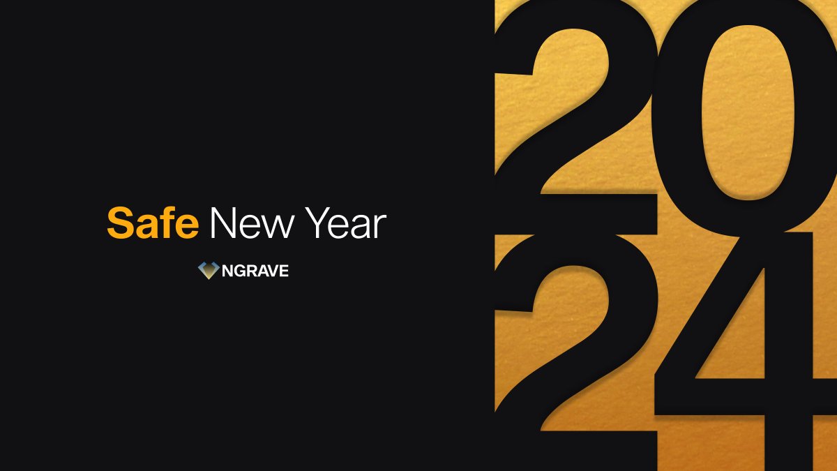 ngrave_official's tweet image. We wish you a great and safe start to the new year. ✨

#StayCold in 2024! 💎🙌

#happynewyear #TheColdestWallet #NYE