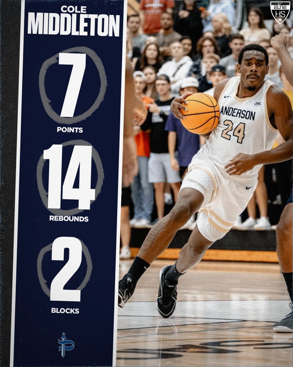 Pace Hoops Alumni Cole Middleton had an impactful performance yesterday in a <a href="/AUTrojansMBB/">Anderson Men’s Basketball</a> win over Furman! Once A Knight, Always A Knight! ⚔️💪⚔️ #CE3