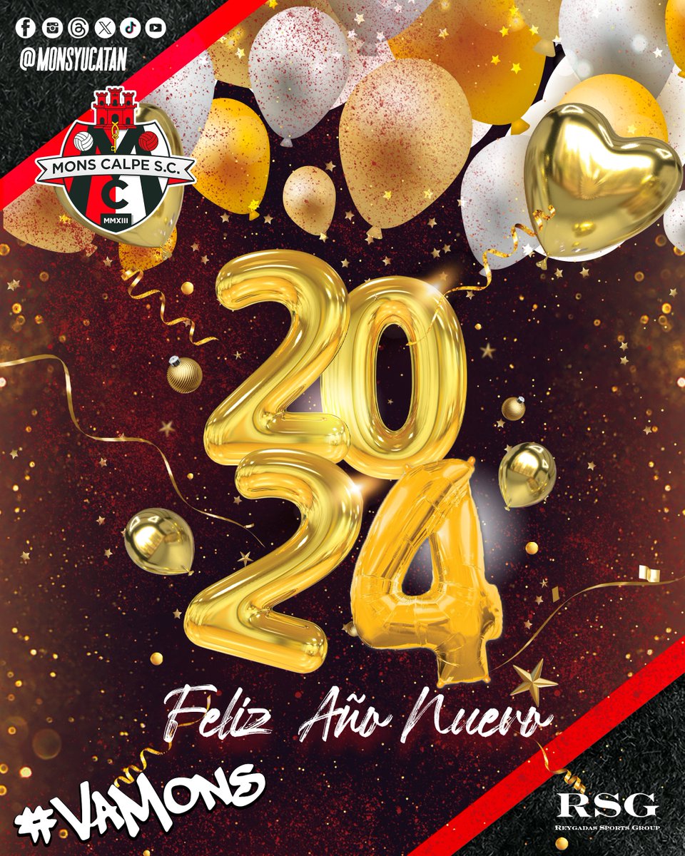 MonsYucatan's tweet photo. ¡Feliz Año Nuevo! 🎉🎆 Que el 2024 esté lleno de éxitos, triunfos y momentos inolvidables para nuestro equipo. ¡Vamos por un año de grandes logros y emociones en la cancha! 💪⚽

#Monscalpeyucatan #VaMons #Monsyucatan https://t.co/fCup1RLjnM