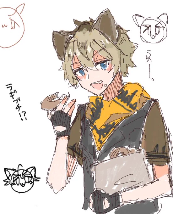 友達と絵チャして遊んでたらいつのまにか年越してた 描き初め、ラギー・ブッチさんです あけましておめでとうございます 
