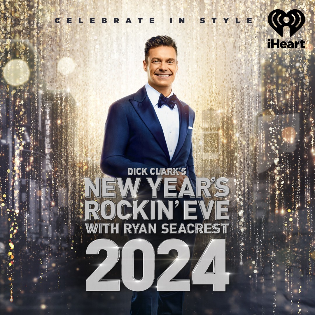 3…2…1… it’s almost time for the new year! 🥂 Watch @RyanSeacrest host #RockinEve on @ABCNetwork or listen on the free @iHeartRadio app tonight starting at 8/7c! 🎉 Listen: ihe.art/RyFFnEE