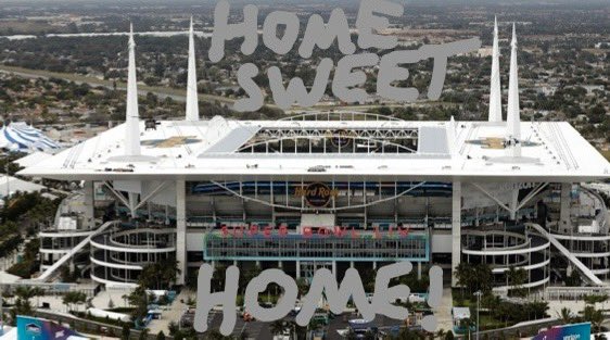 If the <a href="/MiamiDolphins/">Miami Dolphins</a> win today, they can win all home games to the Super Bowl! #FinsUp #MiamiDolphins