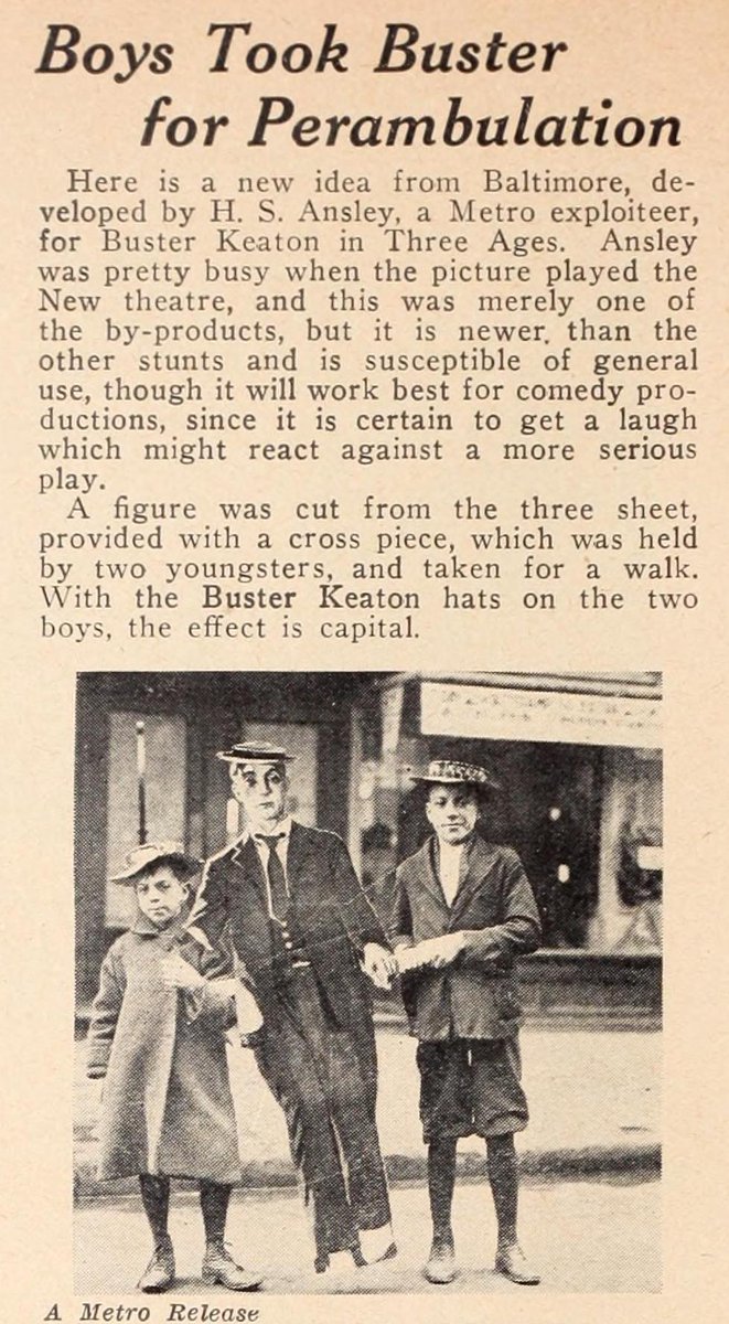 BusterfEver's tweet photo. #BusterKeaton
#ThreeAges
#publicitystunt https://t.co/3LS7WRXNQJ