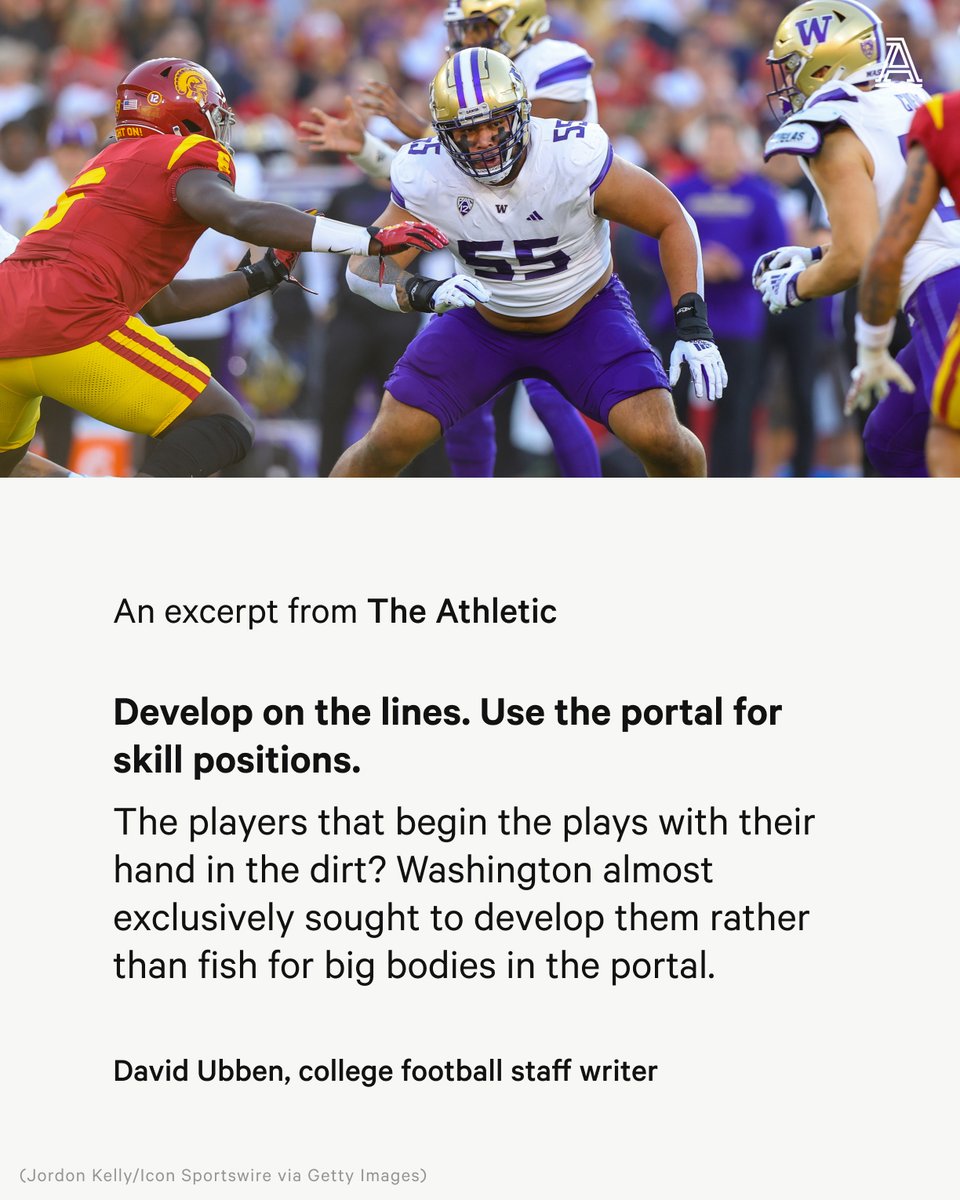In this modern transfer portal era, rebuilds are faster than ever — and sometimes more complicated. So what’s the model for a modern rebuild? Washington is Patient Zero. @davidubben asked players and coaches to explain the blueprint ⤵️ theathletic.com/5170460/2023/1…