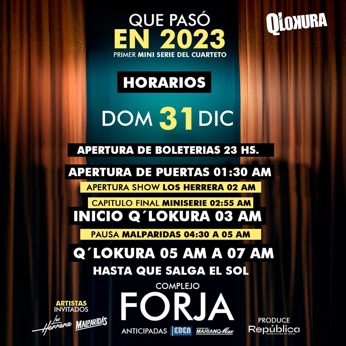 qlokuracbaok's tweet photo. ¡Q'LOKURA EN FORJA ! 🤪⚠
SORTEO ENTRADAS DOBLES! 🎟️
1- Seguinos a nosotros 
2- Etiqueta a un amigo/a, comenta tu nombre apellido y últimos 3 del dni.
3- RT y ya estas participando.
✅ SOLAMENTE PARTICIPAN LOS QUE CUMPLEN TODOS LOS PASOS https://t.co/N89rOlfkE3