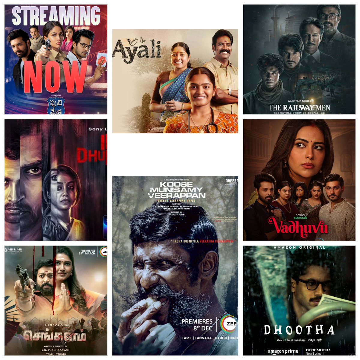 Manirethu2's tweet photo. Best web series of 2023(my list)✅🔥
#Vadhuvu
#Koosemunusamyveerappan
#Ayali
#Sengalam
#Therailwaymen
#Dhootha
#Pulimeka
#irudhuruvam2
Screenplay-story-plot-character arc👏✍️
#NewYear2024 #GOATFirstLook #GOAT #Thalapathy68FirstLook #BiggBossTamil https://t.co/2sI6brBol0