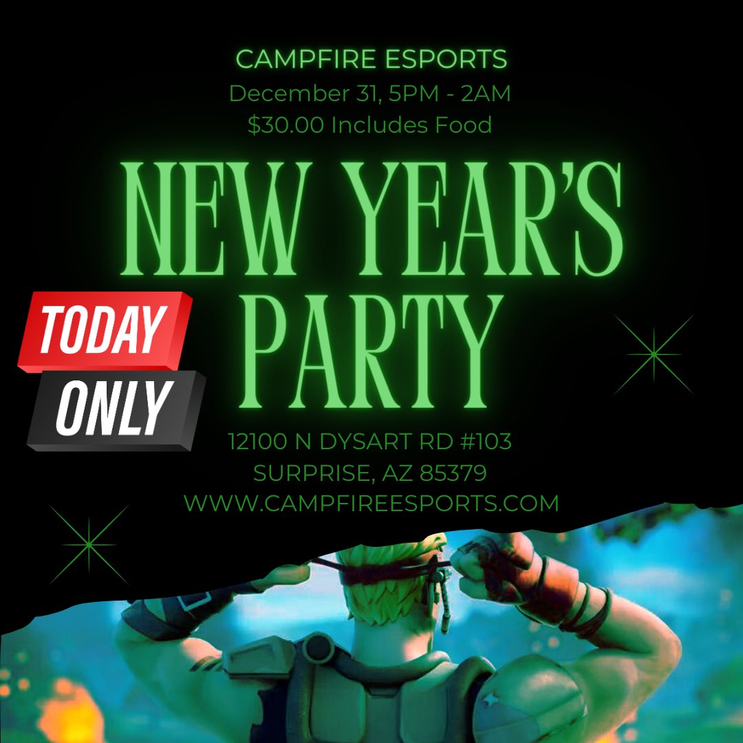 Today is the day. If you havent its time to get RSVP on out website.  campfireesports.com #surpriseaz #phoenixaz #avondaleaz #peoriaaz #goodyearaz #buckeyeaz #glendaleaz #ottawauniversityaz #lukeairforcebase