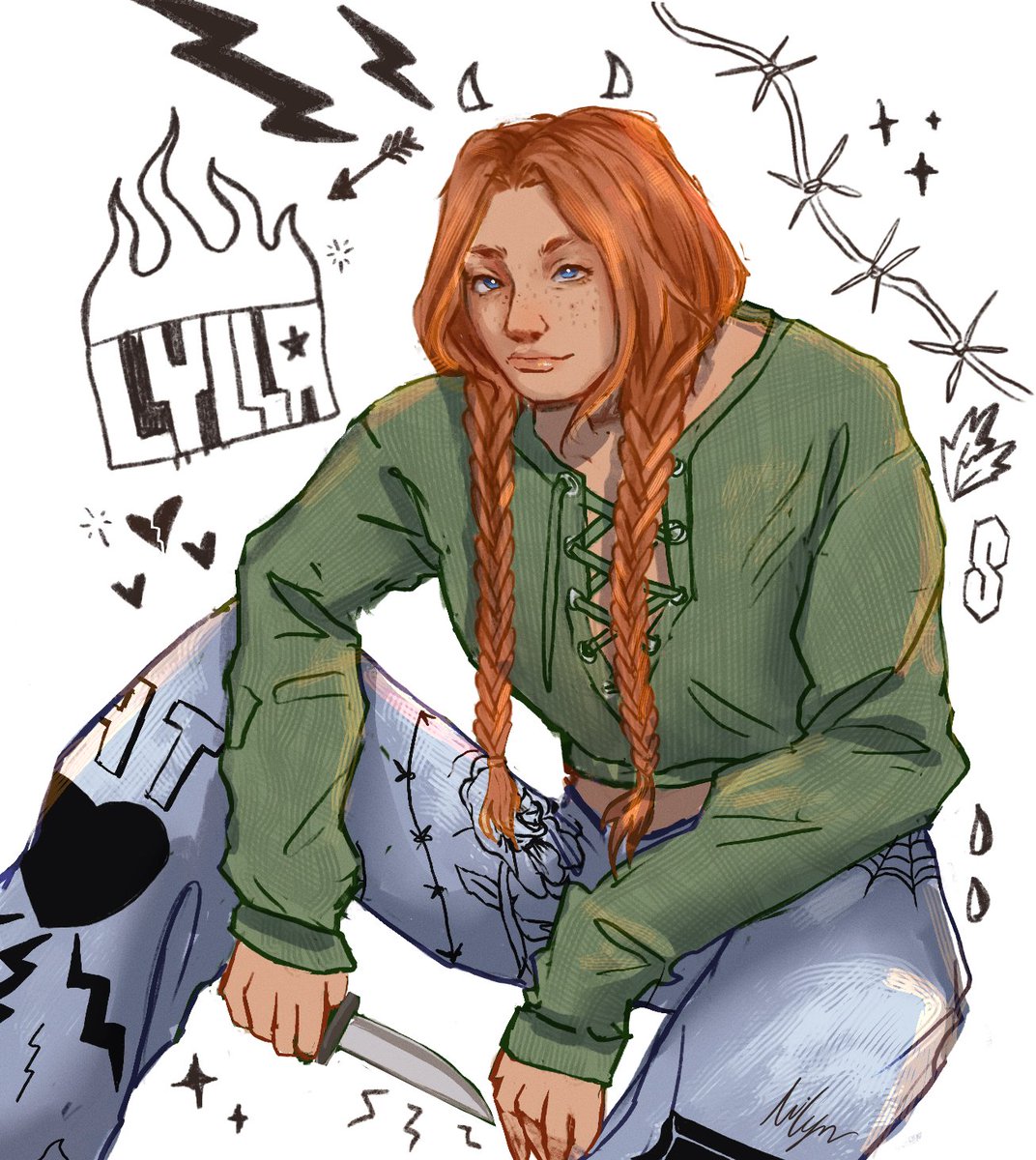 ArilynnArtwork's tweet photo. Bonus favorite Nopixel fanart from 2023. I made less actual fanart this year (not including the many Dino Den signs/products), but they felt more personal and impactful than last year's. https://t.co/ikWtpHfJCP