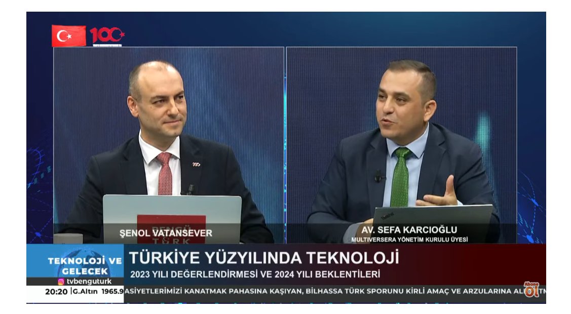 TÜRKİYE YÜZYILINDA TEKNOLOJİ ○ 2023 YILI DEĞERLENDİRMESİ VE 2024 YILI BEKLENTİLERİ @SenolVatansever @benguturktv @sefakarcioglu #TeknolojiVeGelecek #BENGÜTÜRK