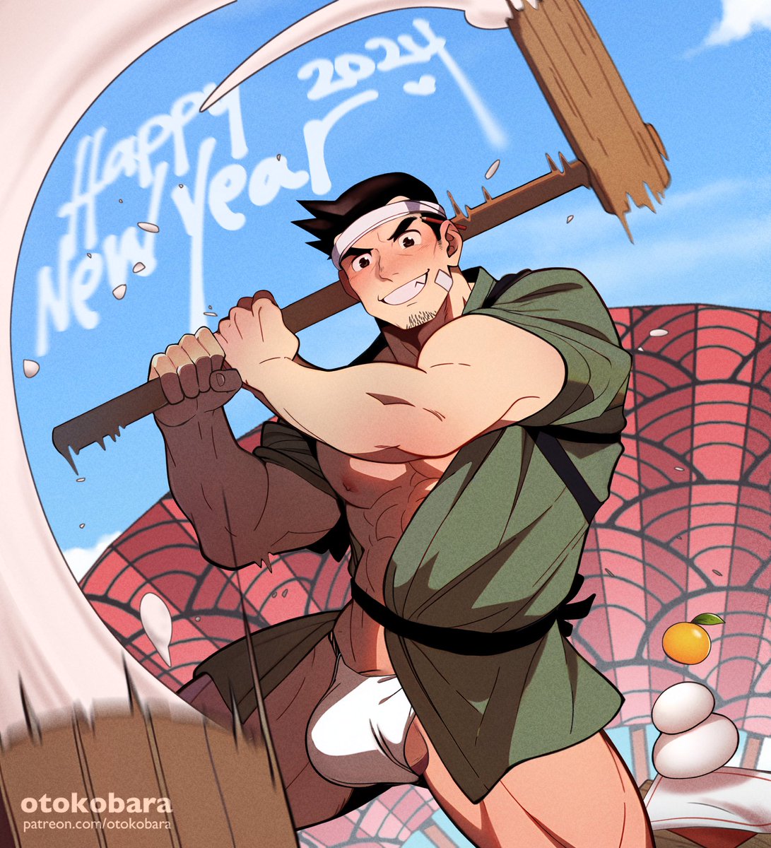 otokobara's tweet photo. Happy New Year 2024!!! 
Thank you for your huge HUGE support! Love you, gaysss 🫶🏼🫶🏼🫶🏼
#dickgumshoe #aceattorney #fanart #bara #yaoi #gayart 
______________
Btw alt ver. on Ptreon 🍆 https://t.co/kQDGCldoQ0