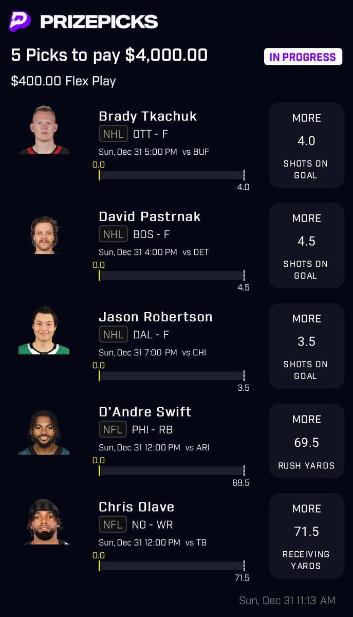 Props_betsgo's tweet photo. Let’s end the year off right!!!!! 🔋🔋🔋🔋🔋

#Prizepicks #TailZero #SportsBettor #Gambling #nfl #nhl #playerprops #lit https://t.co/fOkAfPu9PH