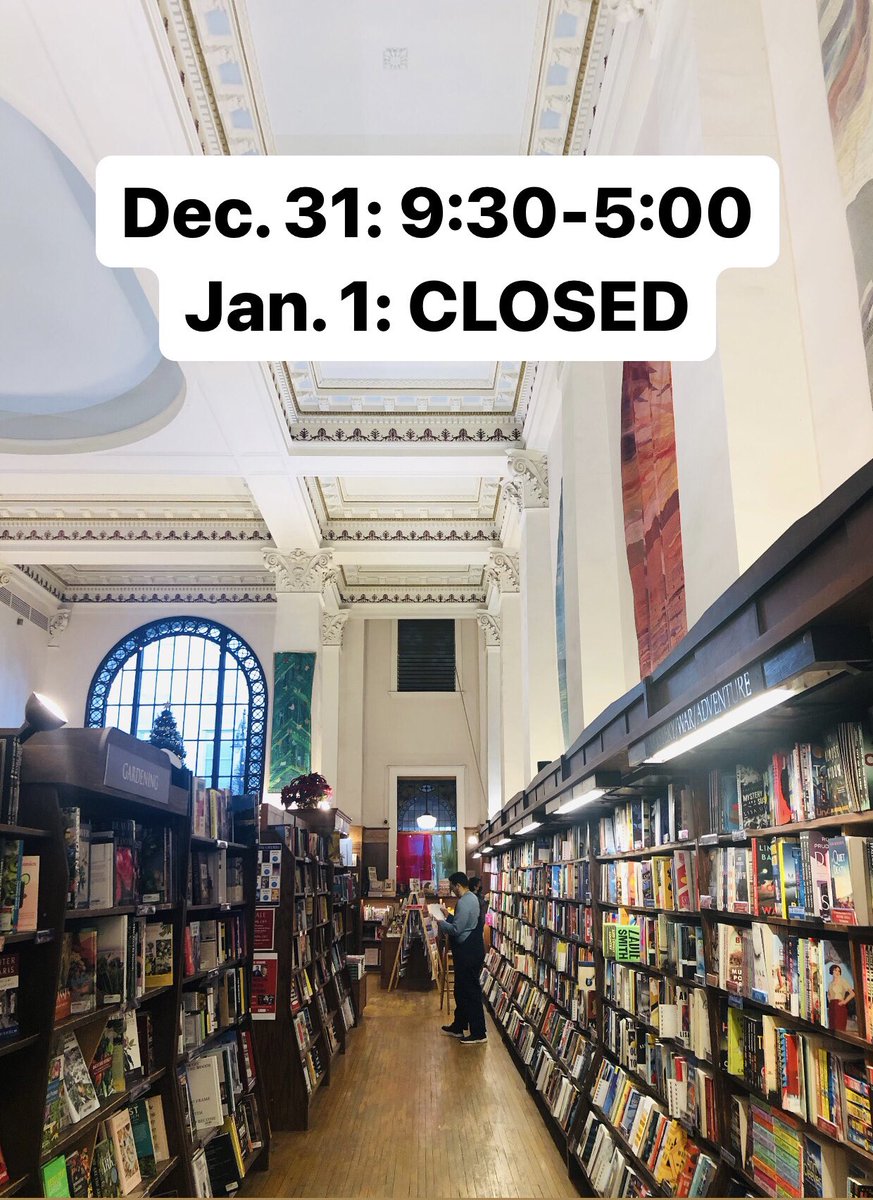 Show of hands: how many of you are staying in with a book this NYE? 🙋🏽‍♀️

We’re open 9:30 to 5:00 on Sunday, Dec. 31 and closed Monday, Jan. 1. Happy New Year and happy reading!

#yyj