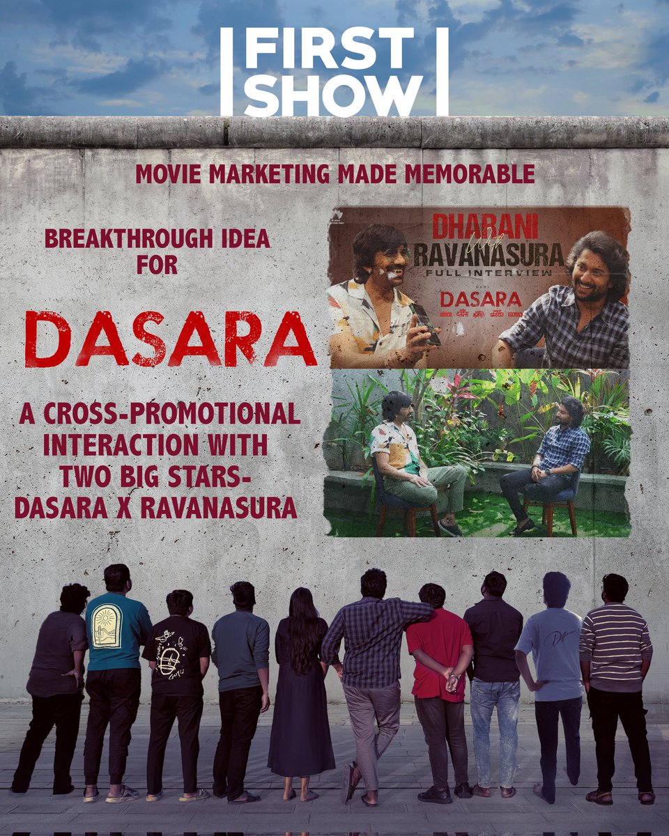 Breaking barriers, we had a cross-promotional interview for #Dasara with Natural Star <a href="/NameisNani/">Nani</a> and Mass Maharaja <a href="/RaviTeja_offl/">Ravi Teja</a> having an adorable talk about cinema and life.

The brotherhood of both the stars was loved by all.

#FirstShow - Movie Marketing Made Memorable