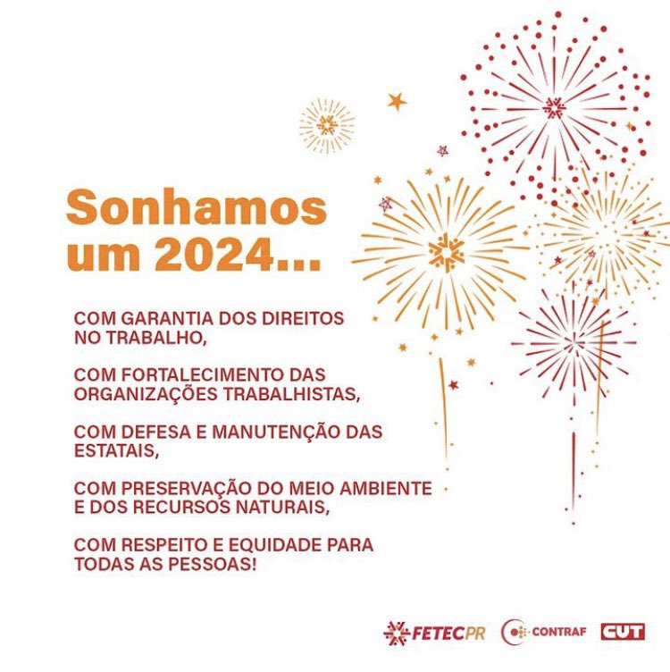 FETECCUTPR's tweet photo. Toda mudança começa com um sonho!

Plantamos muita luta este ano e temos certeza que colhemos e continuaremos colhendo os frutos do nosso compromisso com o Brasil.

Que este fim de ano traga muitas forças e esperança para todos!

Feliz Ano Novo ✨🥂

#fetec #contraf #CUT #2024 https://t.co/tkIg22mvJK