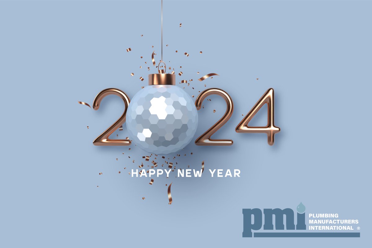PMI_Kerry's tweet photo. All your friends at Plumbing Manufacturers International wish you a happy, healthy and prosperous 2024! #SafePlumbing #HappyNewYear2024 https://t.co/Zm3YmG16qo