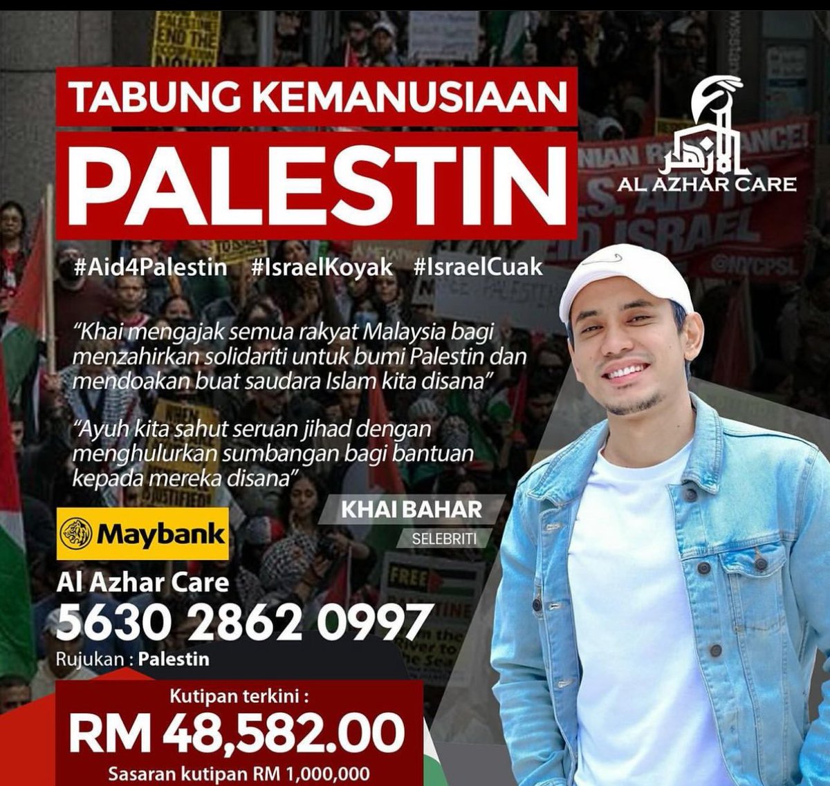 KhaiBaharEmpire's tweet photo. Hello 2024! Happy New Year! 

2023 with @khaibahar94_ was awesome and here a lil recap of his achievements . 

Kickstart 2023 with Sengsara on AJL 37, new appointed @PowerRootMsia Ali Cafe Ambassador, keep on carry out his charity works with Al Azhar Care and he also loudly said his stand with Palestine. And of course had to add up his successful solo concert at @DFPMalaysia and double up listeners and streamers on his @spotify @SpotifyMY ! What a year! ❤️

Thank you semua yang sayang & sokong Khai. Thank you, thank you, thank you. 

Dear Khai Bahar, 
To more good songs, activities & concerts this 2024! 

With lots of love, 
Khai Bahar Empire