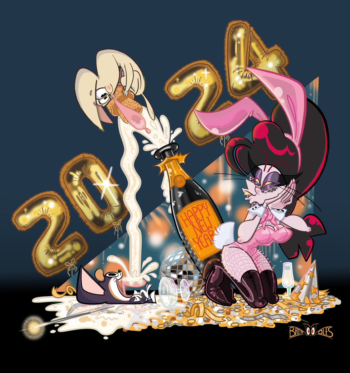 Brittoodles's tweet photo. 🥂🍾🥳🎊🎉②⓪②④ 🥂🍾🥳🎊🎉
I wish you all an amazing happy New Year!  Cheers to New exciting things coming up! 🥂😊 https://t.co/nWagbcA7CU