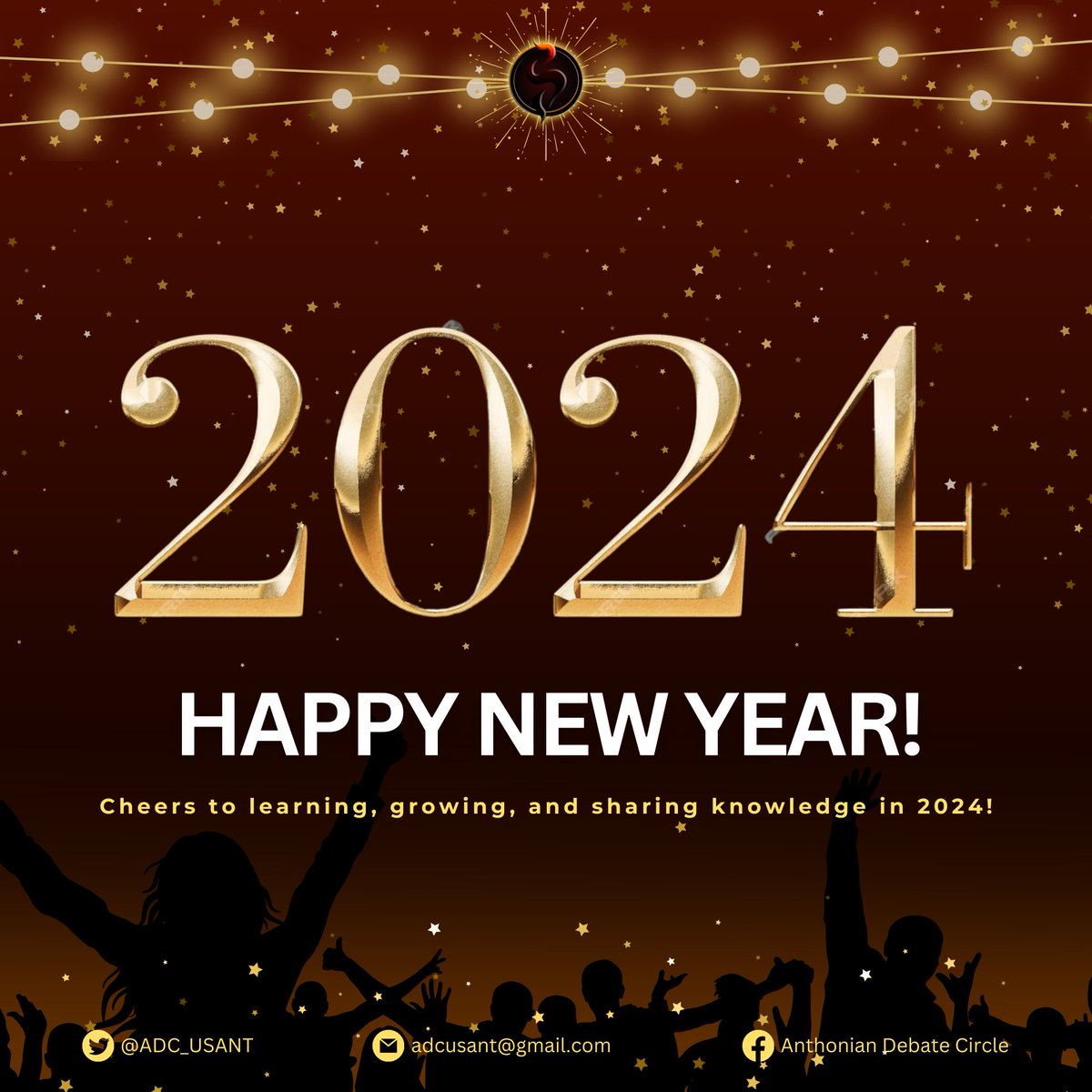 ADC_USANT's tweet photo. The 𝗔𝗻𝘁𝗵𝗼𝗻𝗶𝗮𝗻 𝗗𝗲𝗯𝗮𝘁𝗲 𝗖𝗶𝗿𝗰𝗹𝗲 wishes you a happy and prosperous year ahead. 🎉🥂 

May this year shine as bright as fireworks and offer you new happiness, new goals, new accomplishments, and a slew of new opportunities. 🎆 https://t.co/EfQHPfZQ0Z