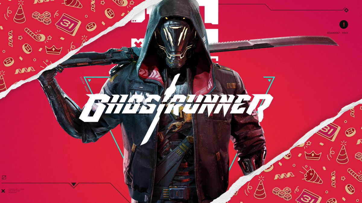 GhostrunnerGame's tweet photo. Ghostrunner is the EPIC Games free game of the Day!

Download and play now: https://t.co/tNIryJg1af

Become the ultimate cyber-ninja and play the IGN-nominated Action Game of the Year. 

#Ghostrunner https://t.co/yZrAPshwU8