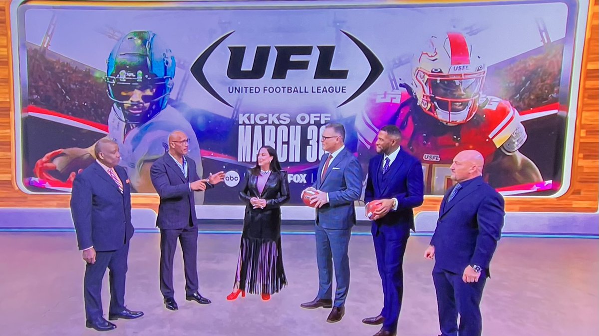 It’s official! #UFL is the new merged <a href="/XFL2023/">XFL</a> <a href="/USFL/">USFL</a> spring league just announced on <a href="/NFLonFOX/">FOX Sports: NFL</a> #sportsbiz