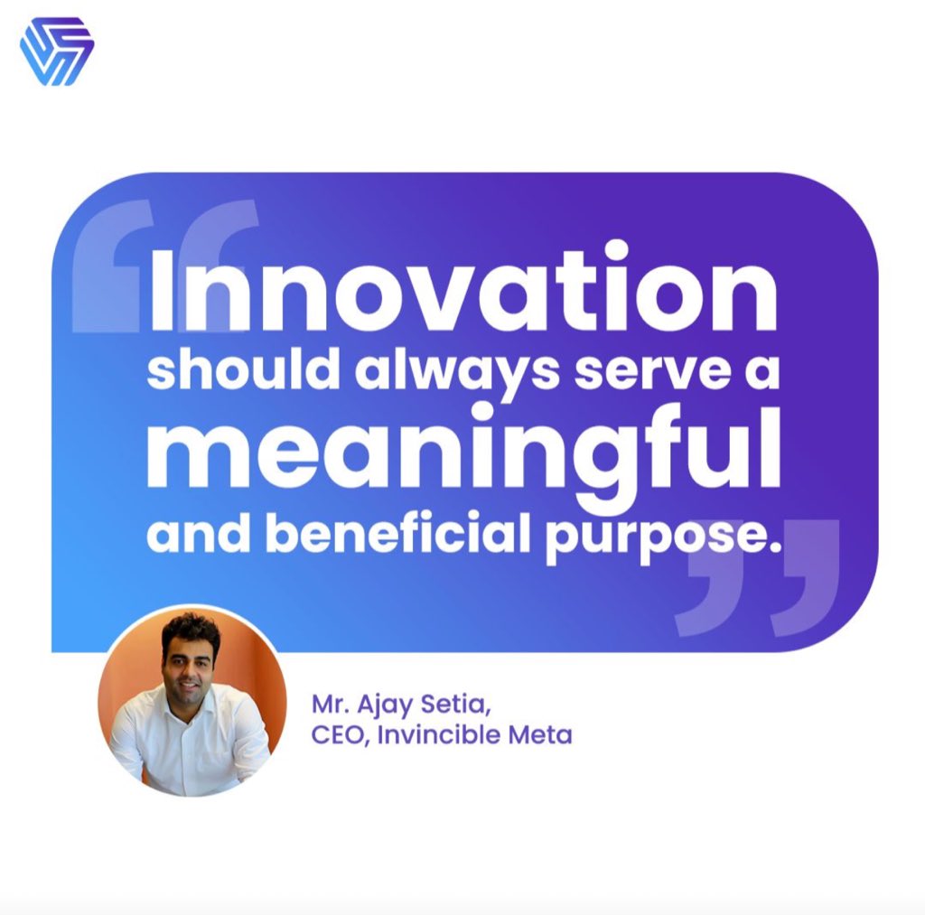 What are your thoughts on the intersection of innovation and purpose? 
 
#ThursdayThoughts #InnovationWithPurpose #ARVR #InvincibleMeta #TechRevolution