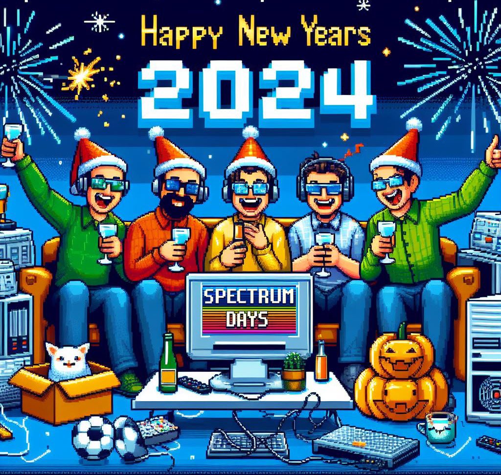 SpectrumDaysPod's tweet image. It’s almost that time! Happy New Year everyone - hope you play all the games you want in 2024 on any platform you want!

Best of health to you all!