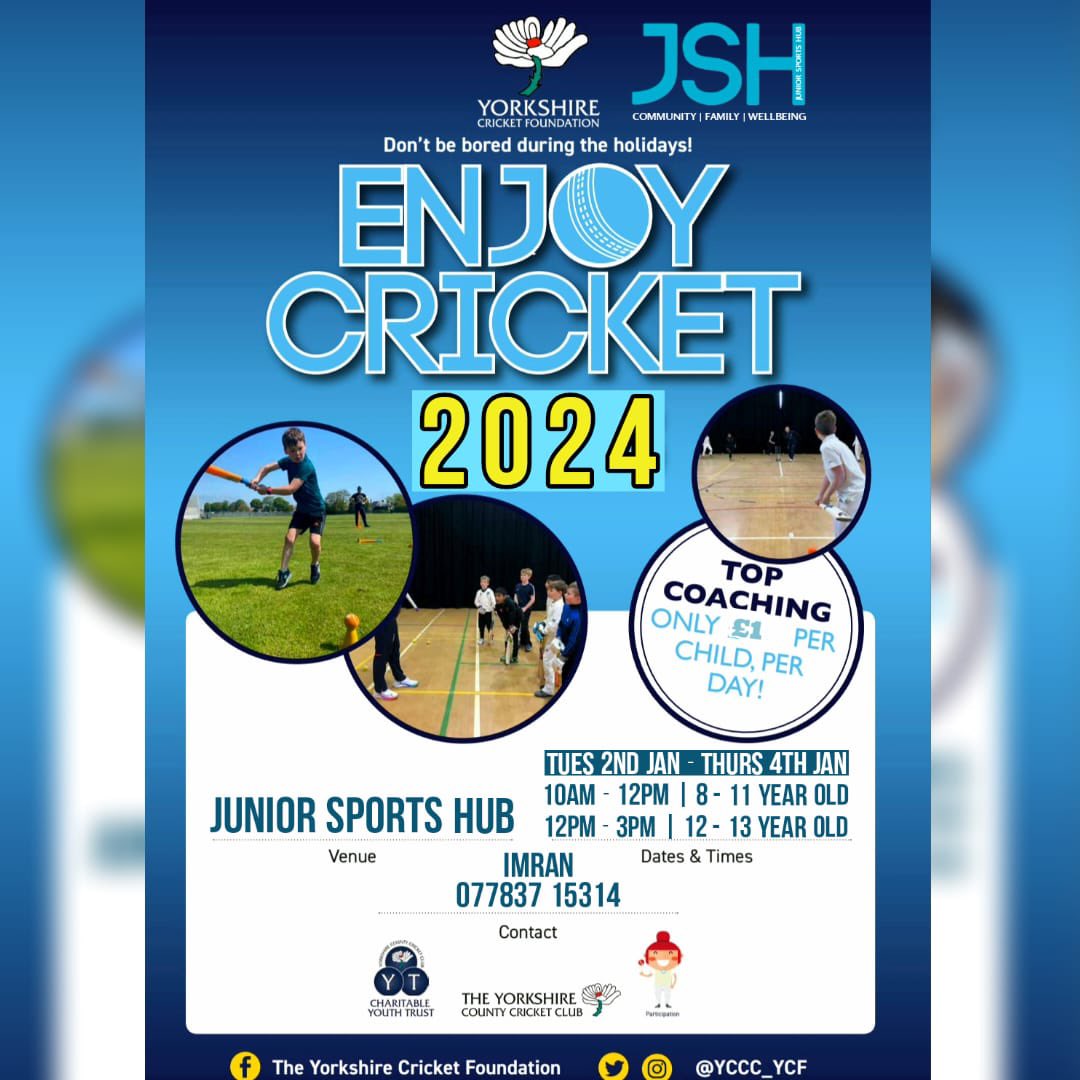 'Unveiling our first delivery of 2024: Experience the thrill with our Enjoy Cricket sessions! Join us for an unforgettable sporting adventure. 🏏 #Cricket2024 #SportsEnthusiasts' @YCCC_YCF