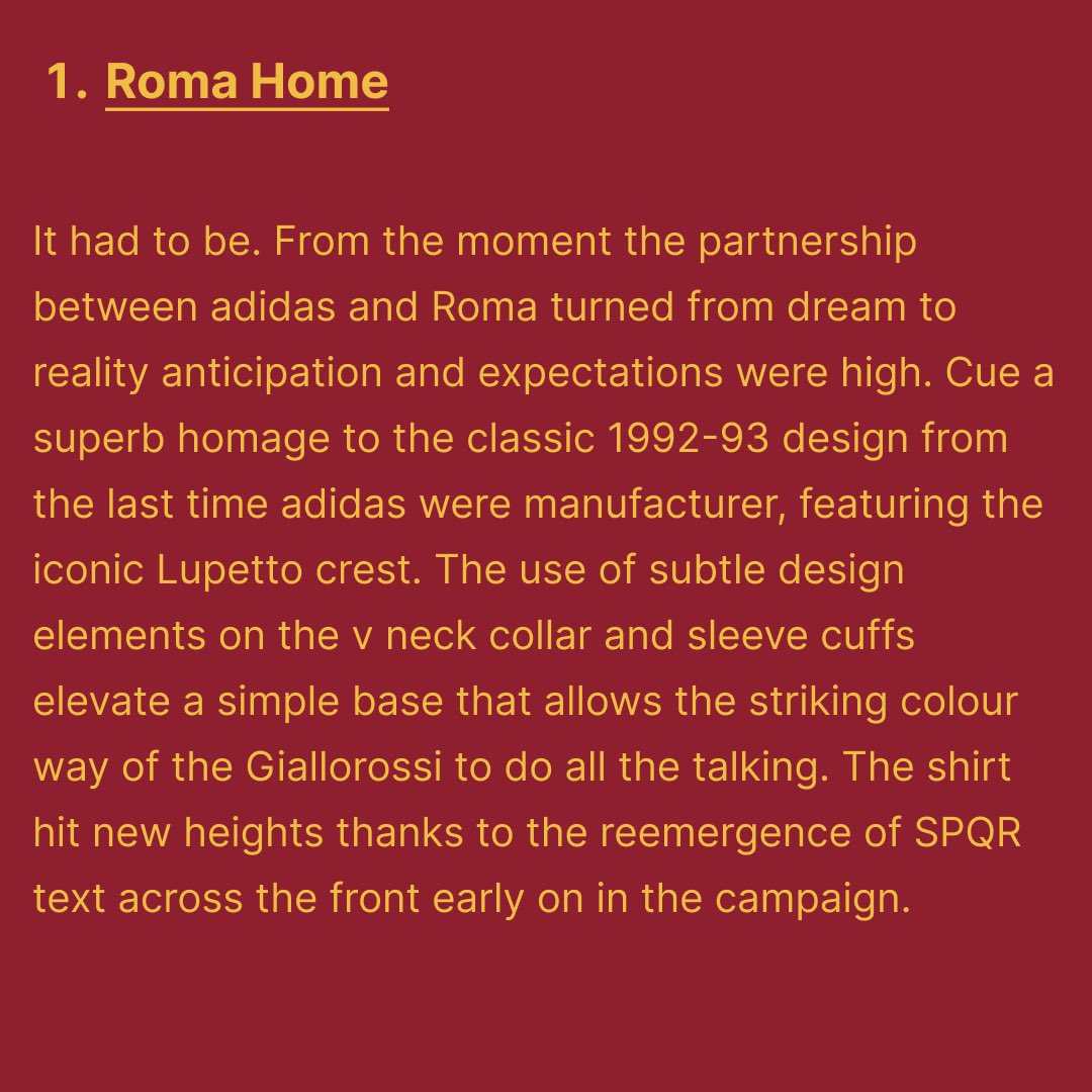classicshirts's tweet photo. SHIRT OF THE YEAR 2023: Roma Home 👑 https://t.co/xxRWUhDZ92