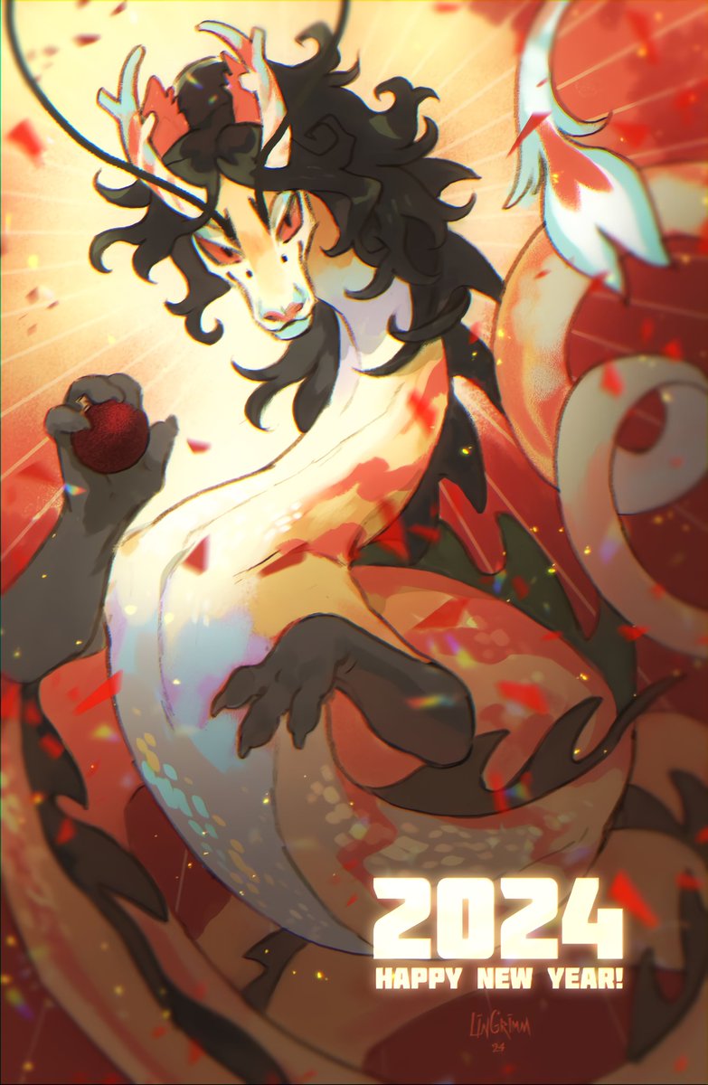 We wish you a happy New Year from the bottom of our hearts! 
Wishing you power, energy, love, and a lot of inspiration! To find (if you haven't already) close people who are capable of understanding, accepting, and supporting you.
And here is dragon Roui as a symbol of this year!