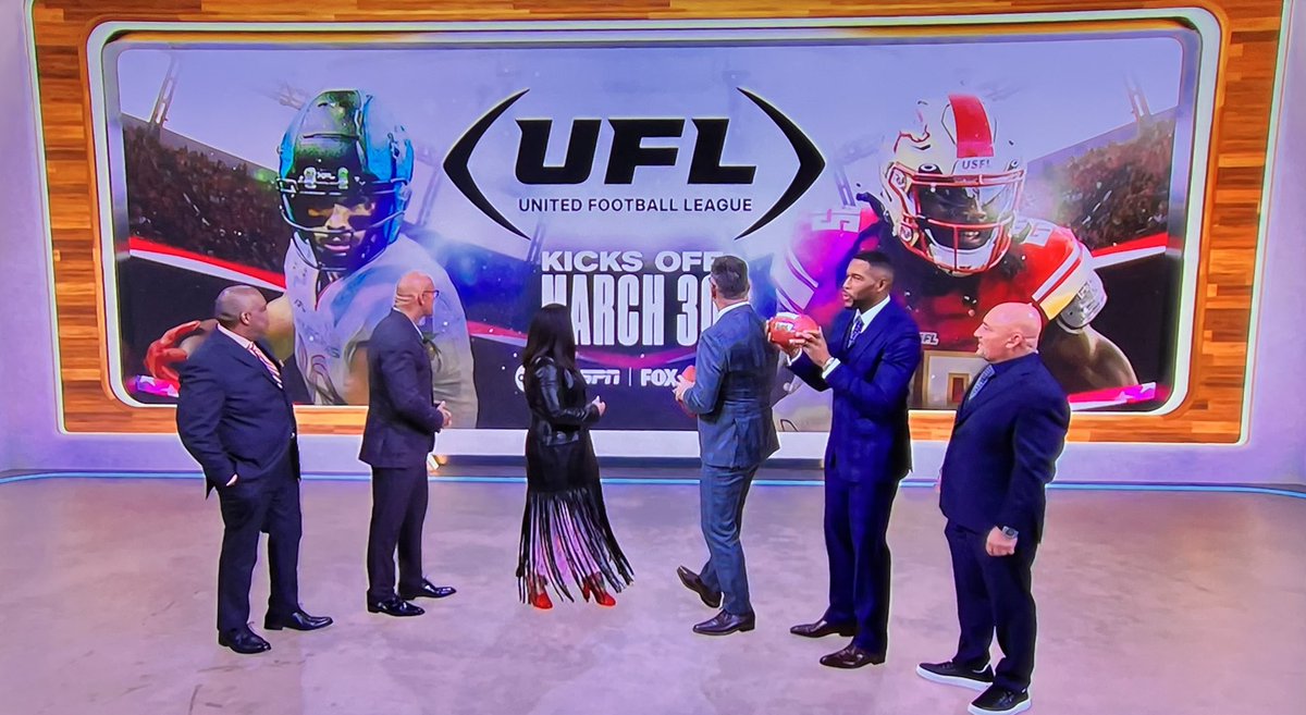 Dany Garcia and <a href="/TheRock/">Dwayne Johnson</a> make it official: the NEW <a href="/UFLgame/">UFL</a> American professional league will feature select XFL + USFL teams in 2024! Teams to be announced on Jan 1st