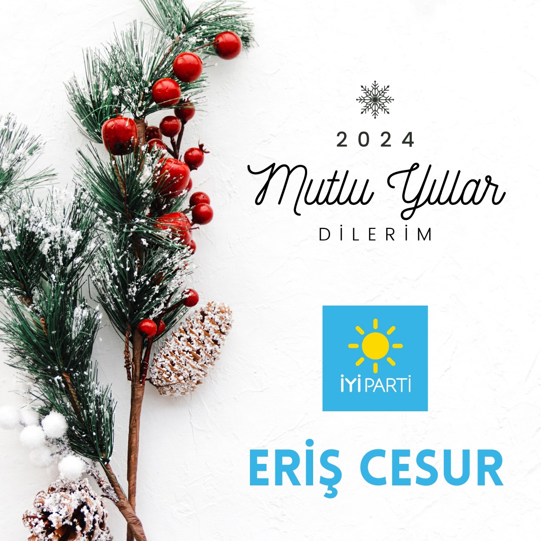 eriscesur's tweet photo. Yeni yılda sevgi, başarı ve mutluluk dolu anlar sizinle olsun!  Mutlu Yıllar! https://t.co/dfnbrqub9J