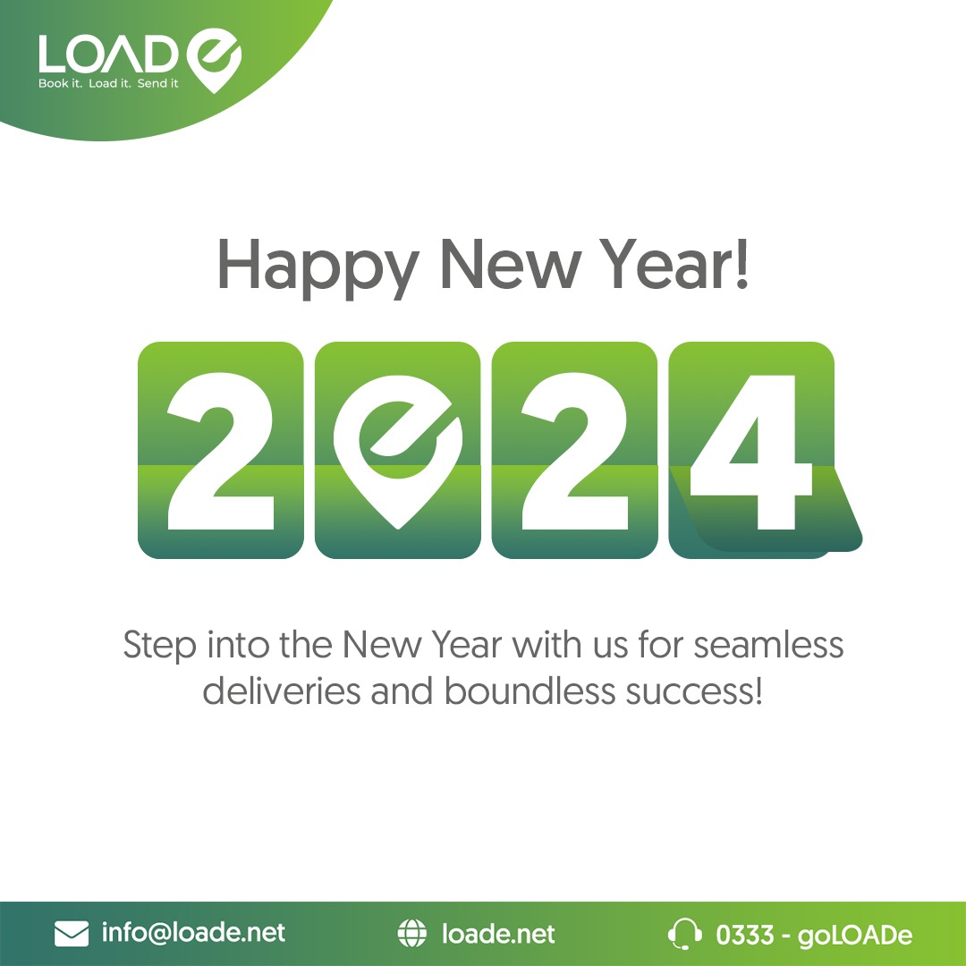 loadeofficial's tweet photo. As the calendar turns, LOADe is set to revolutionize the logistics ecosystem.  

#HappyNewYear #HappyNewYear2024 #LOADe #BookitLoaditSendit https://t.co/Od3SlBqNNu