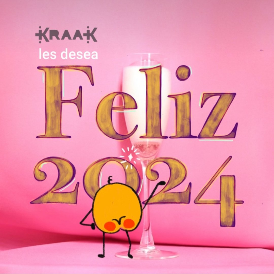 Esperamos que no te vaya como el culo 🍑😉

Todo el equipo de Kraak te deseamos un año nuevo donde se hagan realidad todos tus proyectos y que la comunicación, el diseño y la tecnología te acompañen a conseguirlo. 

Brindamos por ti y por nosotras 🥂🍾
¡Feliz 2024!
